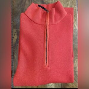 Men’s Banana Republic 1/4 Zip Merino Wool Sweater. Size Large- Burnt Orange